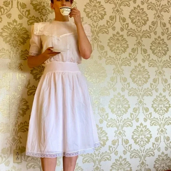 Gunne Sax pink tea dress - Picture 2 of 6